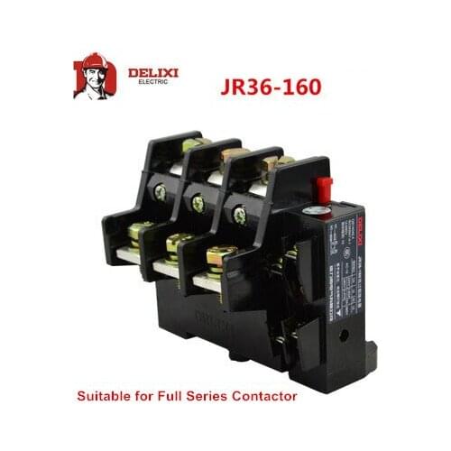 DELIXI JR36-160 Motor Protector Relay Motor 53-160A Overload Phase Break Thermal Relay
