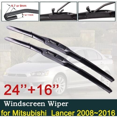 Car Wiper Blade for Mitsubishi Lancer 2008~2016 Ralliart EVO X Galant Fortis EX Windscreen Windshield Brushes Car Accessories