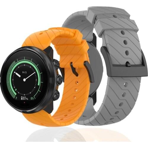 Silicone Replacement Watchband Wrist Band Strap for Suunto 9 Baro Titanium Copper Bracelet Compatible with Suunto Spartan Baro