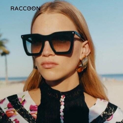 Vintage Fashion Oversized Square Sunglasses Women Men Luxury Brand Designer Travel Retro Rivet Big Frame Sun Glasses For Female