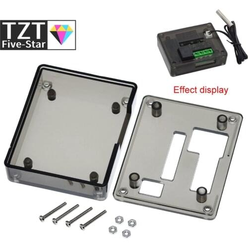W1209 DC12V cool temp thermostat temperature control switch temperature controller Acrylic case transparentBox