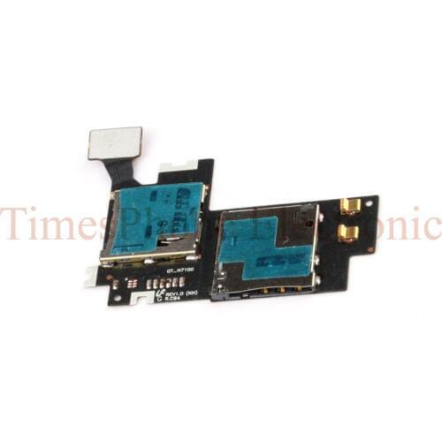 SIM Reader Micro SD Card Tray Holder Flex Cable For Samsung Galaxy Note 2 N7100