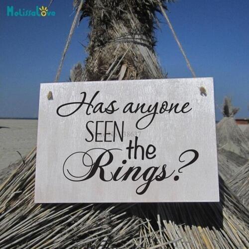 Has Anyone Seen The Rings Funny Wedding Sign Wedding Reception Party Sign Vinyl Stickers BA200