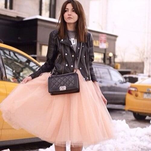 Pink 3 Layers Tulle Skirt Bubble Royal Blue Skirts For Top Womens Petticoat Bridesmaids Waisted Midi Skirt 2021