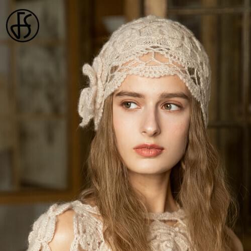 FS Winter Hats For Women Slouchy Beanie Hat Knitted Solid Ladies Fashion Warm Autumn Bonnet Caps 2020 Gorros Mujer