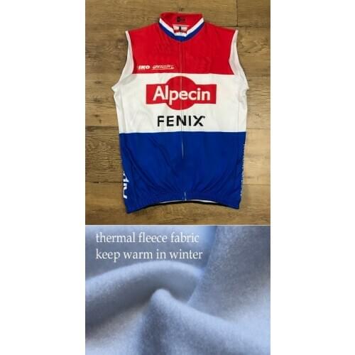 WINTER FLEECE THERMAL 2020 ALPECIN FENIX TEAM NL CHAMPION ONLY SLEEVLESS VEST CYCLING JERSEY WEAR ROPA CICLISMO SIZE XS-4XL