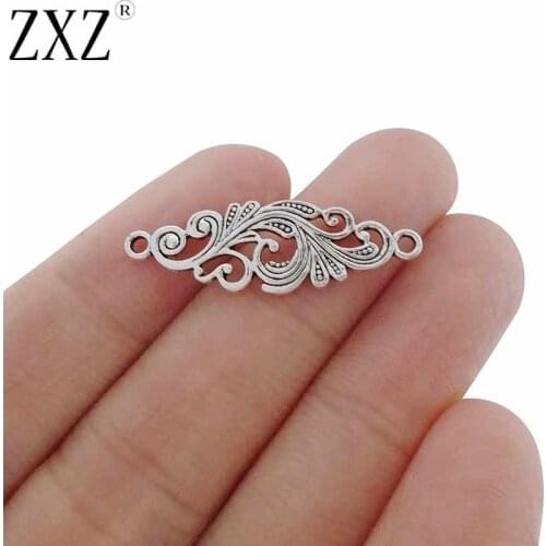 ZXZ 20pcs Phoenix Connector Charms for Bracelet Jewelry Making Findings 30x10mm