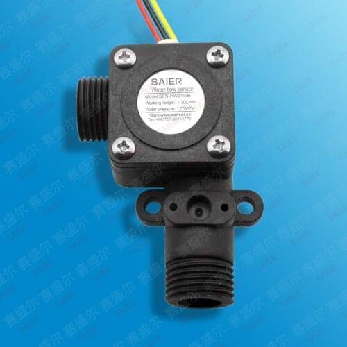 2PCS Water Flow Meter Flowmeter Hall Flow Sensor indicator counter caudalimetro water heater 1-30L/min 1.75MPa 4.5-18V