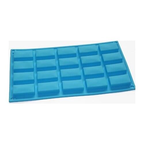 20-cavity Rectangular Mini Guest Soap Chocolate Candy Mold Silicone Mould