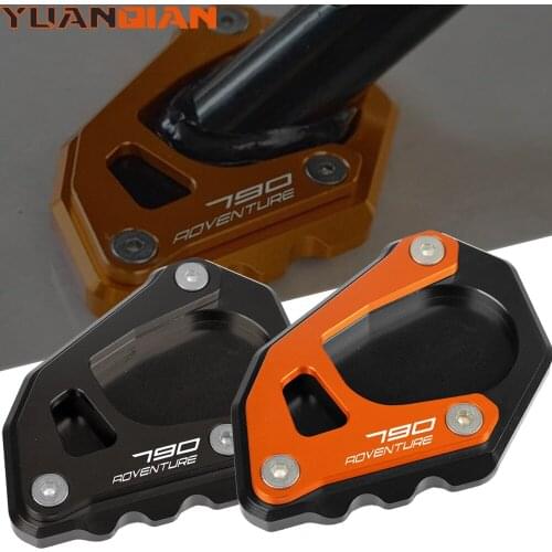 For 790 ADVENTURE 790 Adventure R/S 2019 2020 2021 Motorcycle Aluminum Kickstand Side Stand Plate Pad Support Enlarge Extension