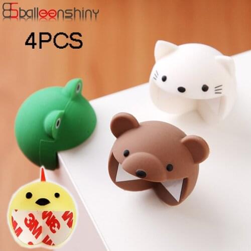 BalleenShiny 4pcs Child Baby Safety Silicone Protector Table Corner Edge Protection Cover Children Anticollision Edge & Guards