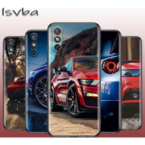Dazzle cool sports car for Huawei Y9A Y9 Y9S Y8S Y8P Y7P Y7 Y6S Y6 Y5P Y5 Prime Pro Lite Black Phone Case