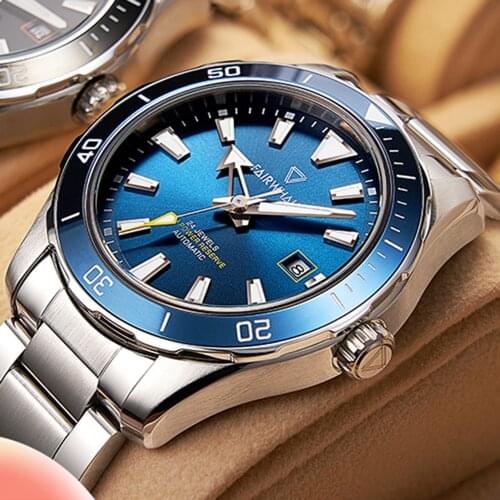 Sports Watch Men 100M Diver Automatic Mechanical Wristwatch Luxury 43mm Luminous Sapphire Crystal Clock Relojes Para Hombre 2021