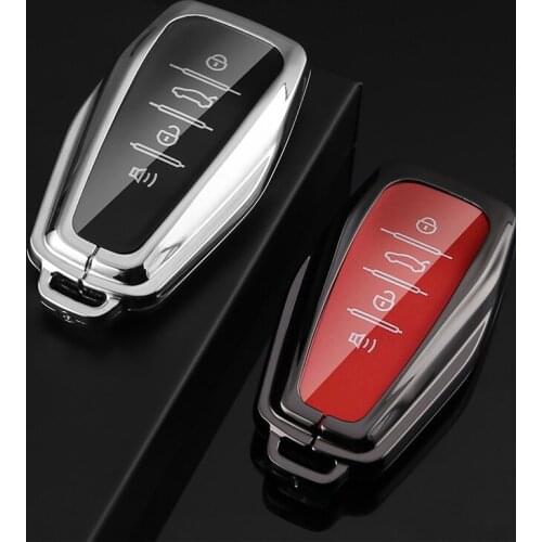 Zinc Alloy + TPU Car Remote Key Case Cover Shell For Geely Coolray 2019-2020 Atlas Boyue NL3 Emgrand X7 EX7 SUV GT GC9 Borui