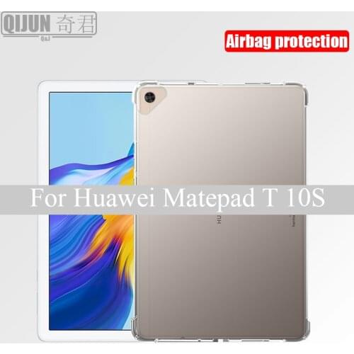 Tablet case for Huawei Matepad T 10S 10.1" 2020 Silicone soft shell Airbag cover Transparent protection for AGS3-L09 AGS3-W09