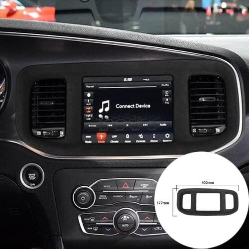 For Dodge Charger 2016-2021 Alcantara Suede Wrap Car Central Control Navigation Panel Strip Cover Trim Sticker Car-Styling