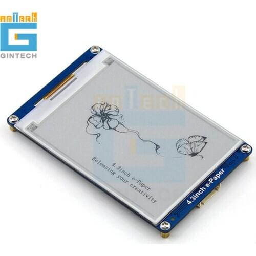 800x600, 4.3inch serial interface electronic paper display 128MB NandFlash 4.3inch e-Paper UART Module