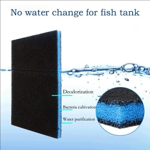 Fish Tank Activated Carbon Biochemical Filter Cotton High-density Water Purification Sponge Aquarium Filter Filter Accessories