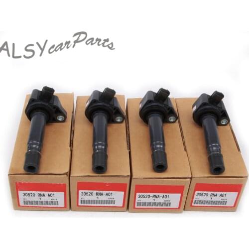 YIMIAOMO Ignition Coil Auto Assembly 4PCS For Honda Civic Accord CR-V City Step WGN Ciimo 1.8L 2.0L 30520RNAA01 099700101 UF582