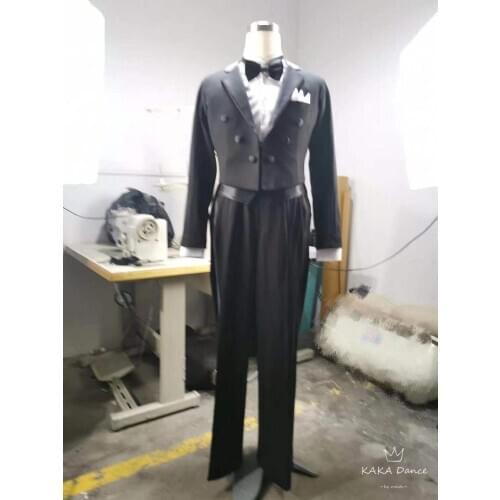 Ballroom-Tail- suit-Dance Wears Stage-Mans Dancing Suit Tails-Tail suit in Mens suits-Customized 5 piece-International