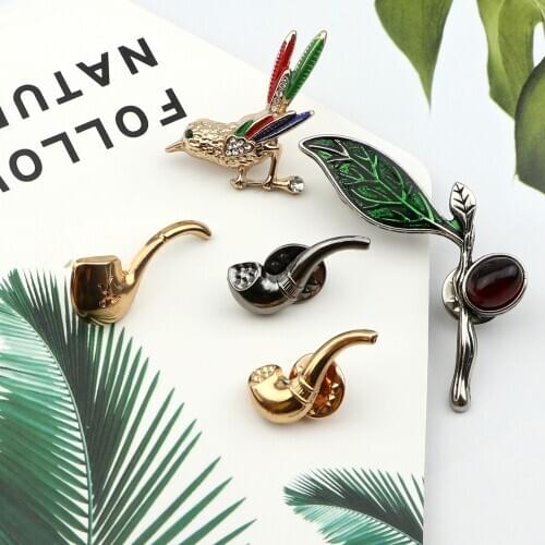 Flying Colorful Swallow Brooch Pins Rose Flower Bird Brooches For Women Mens Pipe Broches Jewelry Gift Accessories
