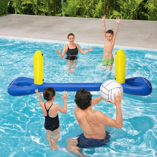 Summer Inflatable Pool Game Float Set Volleyball Net With 1 Ball Water Games Sports Interactive Inflatable Pool Volleyball Toys