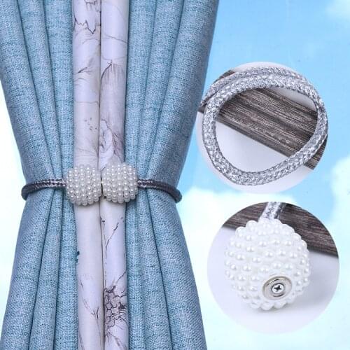45cm strap tie rope String type pearl magnetic buckle curtain Accessories Decoration