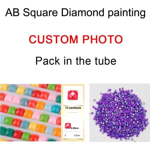 Square AB Drills Full Set Diamond Painting 5d Diy Art Large Custom Photo Set Embroidery Picture Cross Stitch Kit Mosaic