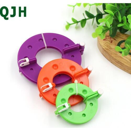 6pcs Pompom Set Plastic Pom Pom Maker Clover Fluff Ball Weaver Needle Knitting Craft Tool DIY Sewing Tools Random Color