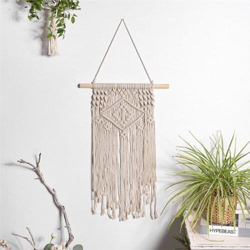 Nordic Style Tapestry Wall Hanging Handicraft Gifts Bedroom Decoration Home Decor Long Tassel Handmade Woven Wedding Decorative