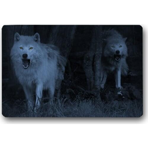 New Indoor Wolf Door Mat Non-Slip Doormats Area Rugs Floor Mats Room Kitchen Carpet Toilet Tapete Alfombras