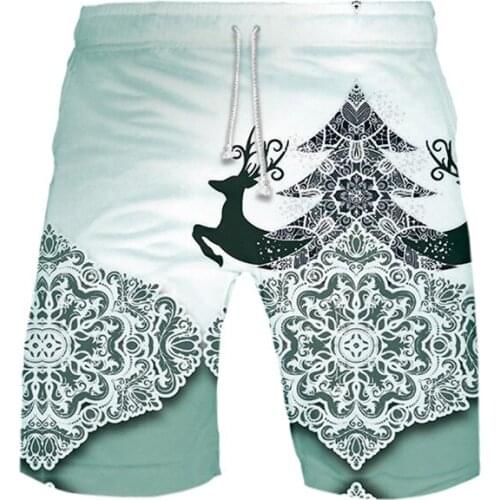 Popular Christmas Role play 3D Hip Hop Shorts Trunks SummerKpopQuick Dry Beach Shorts Mens boy Cool Short Pants Beach Wear