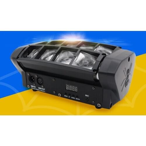 Professional mini Spider beam Moving Head Light 8*10W RGBW LED for DJ Disco Party Wedding Bar Event Decor DMX Stage Lighting