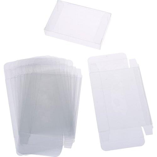 10pcs/lot Clear Transparent Carts Box Case For NS N64 Cartridge CIB Protectors