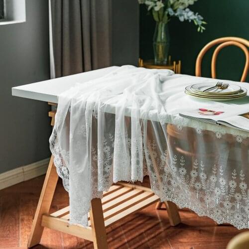 Luxury Lace Tablecloth For Christmas Craft Wedding Decoration Home Event Party Supplies Decoration Table Runner Tapete Table