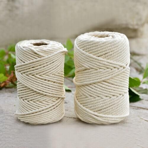 Gardenia Rope Natural Cotton Rope Cotton Rope Material Tapestry Weaving Line Diy Hand-woven Rope Binding Macrame Cord string
