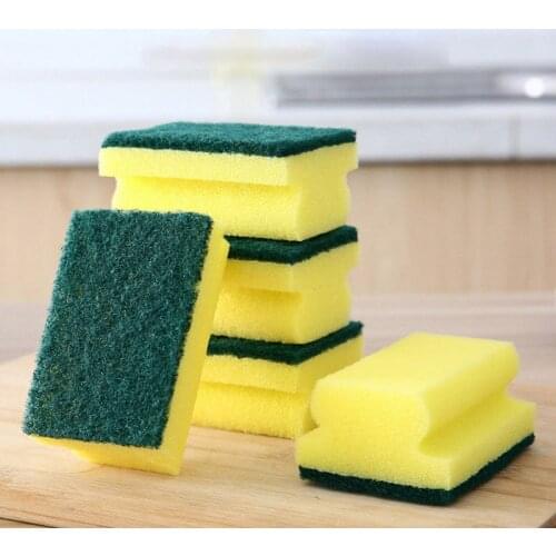 Dishwashing Scouring Pad Sponge Scrubber Goods For Cleaning Home Utensils Cookware Wash Up New Kitchen Small Items Sink Scourer