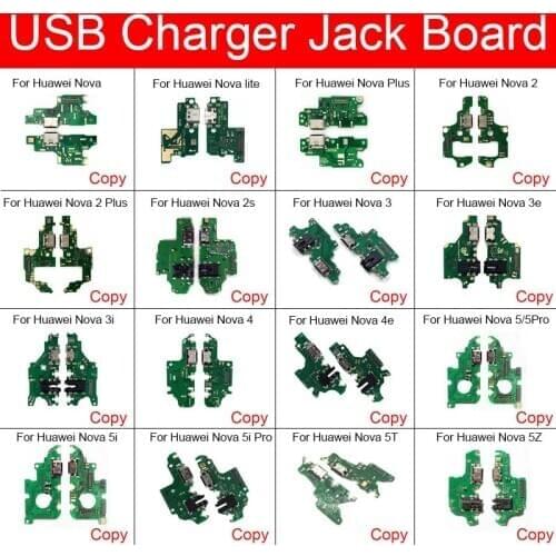 Charging USB Dock Connector Charge Board Flex Cable For Huawei Nova 2 2S 2I 3 3E 3I 4 4E 5 5 5i 5T 5Z 6 7 7I SE Pro lite plus