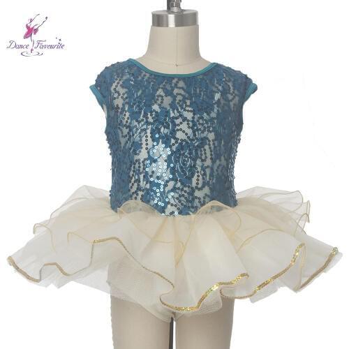 Green sequin lace overlay bodice ballet costume tutu kid dance costume ballerina girl tutu