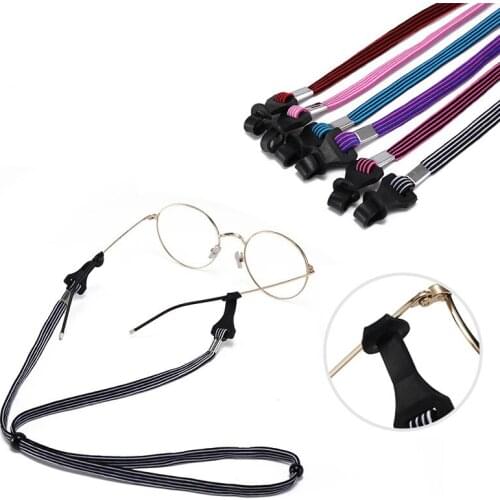 1 PC Adjustable Color Elastic Rope Eyeglasses Straps Sunglasses Chain Sports Anti-Slip String Glasses Ropes Band Cord Holder
