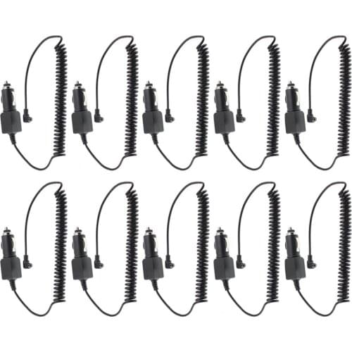 10PCS 12V-24V Battery Cable Line Baofeng UV-5R Car Charge For UV-82 UV-5R UV-9R DM-1801 Charger Walkie Talkie Accessories