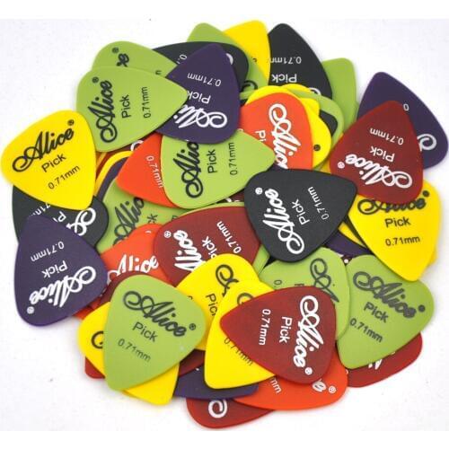 100pcs Medium 0.71mm Alice Matte ABS Guitar Picks Plectrums For Acoustic Guitar