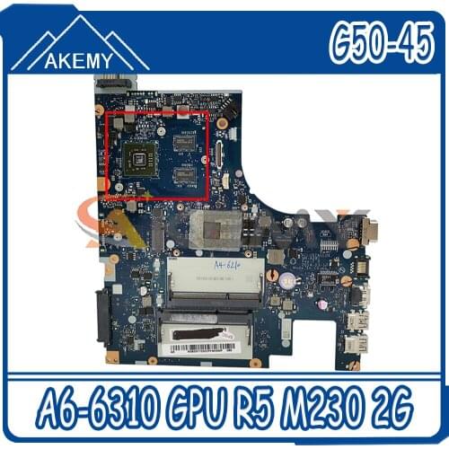 Akemy NM-A281 Motherboard For Lenovo G50-45 Laptop Motherboard ACLU5/ACLU6 NM-A281CPU A6-6310 GPU R5 M230 2G 100% Test Work