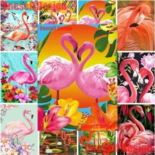 5d diamond painting full square animal Flamingo diy diamond embroidery full set Flamingo 5d diamond art kit animal Flamingo