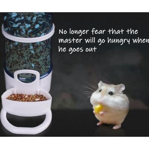 Pet Hamster Automatic Drinker Rabbit Small Animal Water Dispenser Food Stand Hamster Feeder Dish Bowl Bottle Pet Supplies