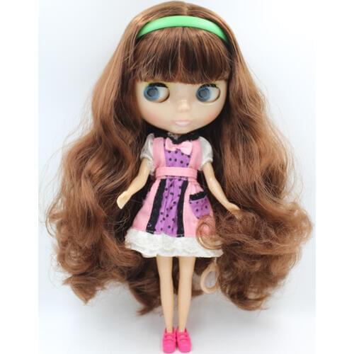 Free Shipping Transparent RBL-344T DIY Nude Blyth doll birthday gift for girl 4 colour big eyes with beautiful Hair cute toy