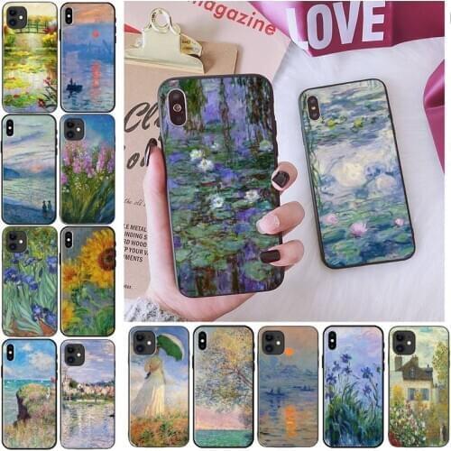 Claude Monet Oil Painting Sunflower Phone Case For iPhone 11 8 7 6 6S Plus 7 plus 8 plus X XS MAX 5 5S XR 12 11 Pro max se 2020
