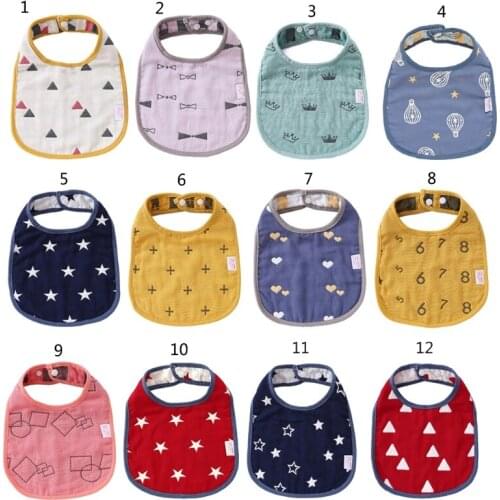 Toddlers Bibs Burp Cloths Water Uptake Bibs Burp Cloths Feeding Things for Baby Organic Cotton Teething Bib H3CD