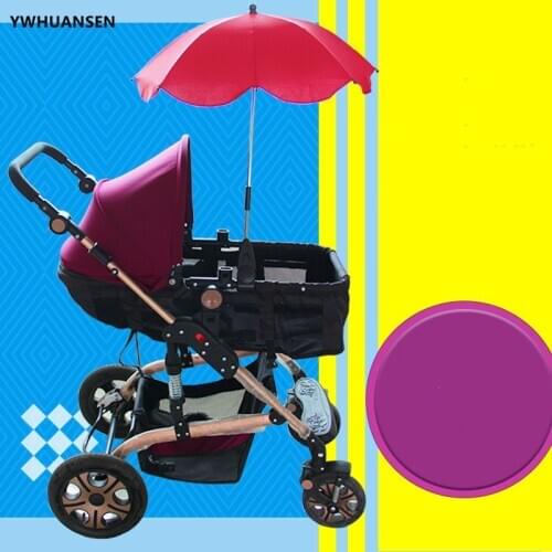 YWHUANSEN Baby Stroller Umbrella UV Protection All Position Umbrella with Universal Clamp Kids Wheelchair Stroller Accessories