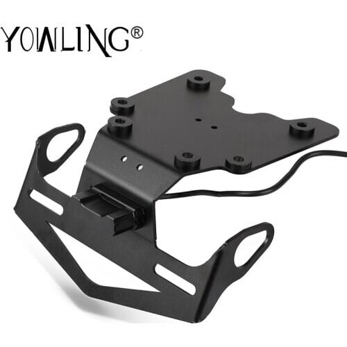 For Yamaha TX690Z XTZ690 XTZ700 XT700Z Tenere 700 Rally T7 2019 2020 2021 Rear License Plate Frame Holder Bracket with LED Light